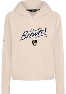 Levelwear Milwaukee Brewers Womens Brown Sweet Sizzle Hooded Sweatshirt