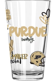 Purdue Boilermakers 16oz Pint Glass - Black