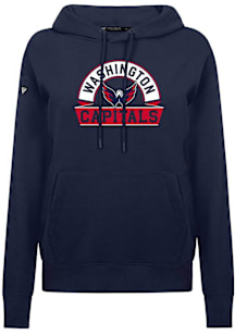 Levelwear Washington Capitals Womens Navy Blue Adorn Banner Arch Hooded Sweatshirt
