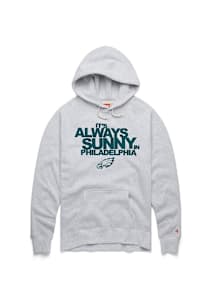 Homage Philadelphia Eagles Mens White Its Always Sunny In Philadelphia Fashion Hood
