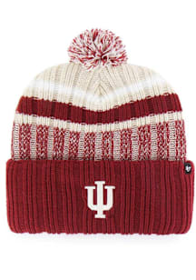 47 Indiana Hoosiers Natural Long Range Cuff Mens Knit Hat
