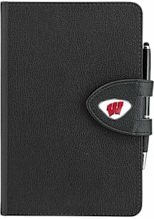 Wisconsin Badgers Gift Box Classic Notebook and Folder - Black