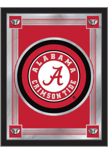 Alabama Crimson Tide Script Logo Hanging Back Bar Mirror