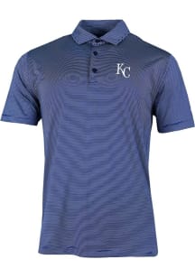 Columbia Kansas City Royals Mens Blue Double Hit Short Sleeve Polo
