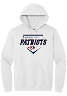 Summit Sportswear Somerset Patriots Mens White Homeplate Long Sleeve Hoodie