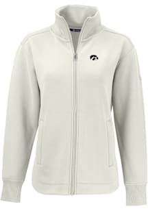 Cutter and Buck Iowa Hawkeyes Womens White Roam Light Weight Jacket
