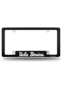 UCLA Bruins Carbon Fiber All Over Chrome License Plate Frame - Black