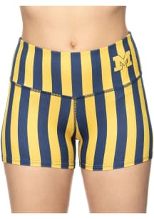 Womens  Michigan Wolverines Stripe Shorts