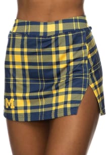 Womens Navy Blue Michigan Wolverines V-Notch Skirt