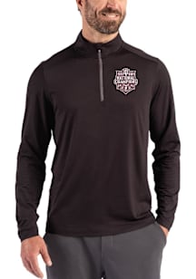 Cutter and Buck Indiana Hoosiers Mens Black 2025 CFP National Champions Coastline Long Sleeve Qtr..