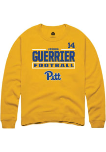 Joshua Guerrier Rally Mens Gold Pitt Panthers NIL Stacked Box Player Crew