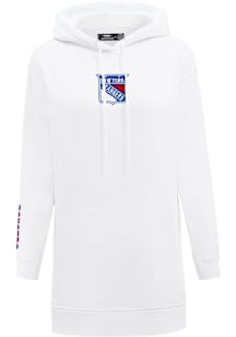 Pro Standard New York Rangers Womens White Classic Chenille Short Sleeve Dress