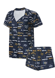 Concepts Sport Drexel Dragons Womens Navy Blue Flagship PJ Set