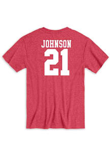 Emmett Johnson Nebraska Cornhuskers Red NIL Name And Number Short Sleeve Player T Shirt