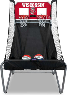 Black Wisconsin Badgers Pop-A-Shot Dual Shot Basketball Set