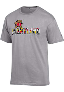 Champion Maryland Terrapins Grey State Pride Short Sleeve T Shirt