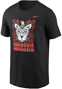 Nike Houston Cougars Black Football Heritage Mascot Short Sleeve T Shirt