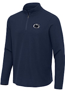 Antigua Penn State Nittany Lions Mens Navy Blue Sync Long Sleeve Qtr Zip Pullover