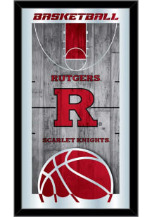 Rutgers Scarlet Knights Basketball Hanging Back Bar Mirror