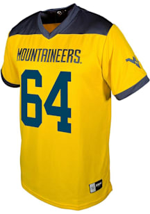 Cooper Young  Genuine Collective West Virginia Mountaineers Gold Football NIL Football Jersey