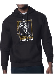 Starter Baltimore Ravens Mens Black Grid Long Sleeve Hoodie