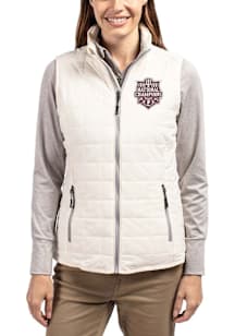 Cutter and Buck Indiana Hoosiers Womens White 2025 CFP National Champions Rainier PrimaLoft Vest