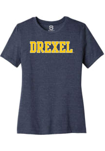 Drexel Dragons Navy Blue Summit Sportswear Straight Block Short Sleeve T-Shirt