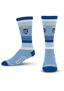 Kansas City Royals Navy Blue Ombre Stripe Youth Crew Socks