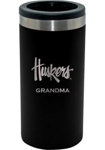 Black Nebraska Cornhuskers Grandma 12oz Slim Stainless Steel Coolie