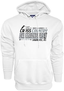 Blue 84 Big 12 Mens White Big 12 Cross Country Championships Long Sleeve Hoodie