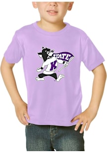 K-State Wildcats Toddler Lavender Primary Logo Short Sleeve T-Shirt