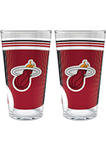 Miami Heat 2pc Set Pint Glass - White