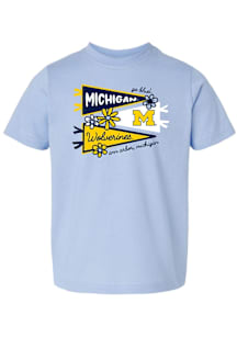 Michigan Wolverines Toddler Girls Light Blue Team Spirit Graphic Short Sleeve T-Shirt