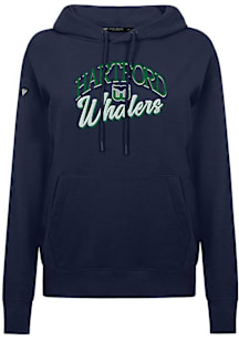 Levelwear Hartford Whalers Womens Navy Blue Adorn Origins Hooded Sweatshirt