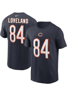 Colston Loveland Chicago Bears Navy Blue Home Short Sleeve Player T Shirt
