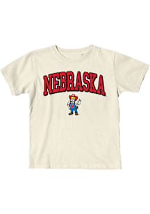 Blue 84 Nebraska Cornhuskers Youth Ivory Team Graphic Short Sleeve T-Shirt