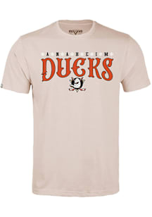 Levelwear Anaheim Ducks Tan Richmond Snowflakes Short Sleeve T Shirt