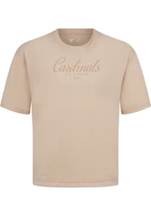 Levelwear St Louis Cardinals Tan Signature Knit Ethereal Short Sleeve Fashion T Shirt