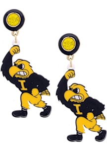 Iowa Hawkeyes Resin Mascot Womens Earrings
