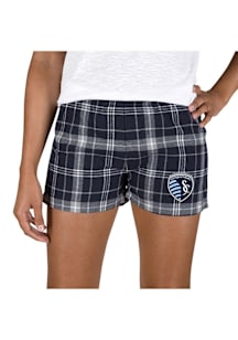 Concepts Sport Sporting Kansas City Womens Ash Ultimate Flannel Shorts