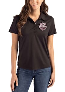 Cutter and Buck Indiana Hoosiers Womens Black 2025 CFP National Champions Coastline Eco Short Slee..