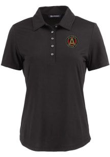 Cutter and Buck Atlanta United FC Womens Black Coastline Eco Short Sleeve Polo Shirt