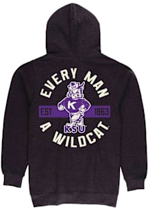 Summit Sportswear K-State Wildcats Mens Charcoal Front Back Long Sleeve Full Zip Jacket