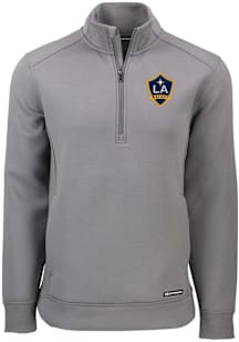 Cutter and Buck LA Galaxy Mens Graphite Roam Long Sleeve Qtr Zip Pullover