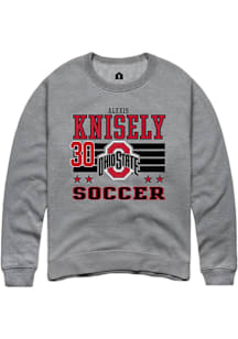 Alexis Knisely Ohio State Buckeyes Mens Grey NIL Striped Player Crew