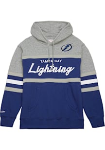 Mitchell and Ness Tampa Bay Lightning Mens Navy Blue Head Coach Fashion Hood