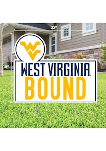 West Virginia Mountaineers School Bound Yard Sign - White