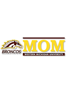 Western Michigan Broncos 6x2 Mom Auto Decal - Brown