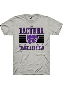 Croix DaCunha Rally Mens Ash K-State Wildcats NIL Striped Player T Shirt