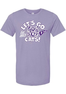 Summit Sportswear K-State Wildcats Lavender Number One Lets Go Vintage Willie Short Sleeve T Shirt